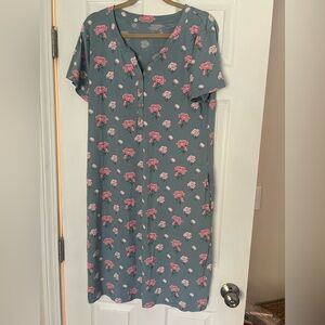 KYTE BABY women’s peony midi nightgown button down